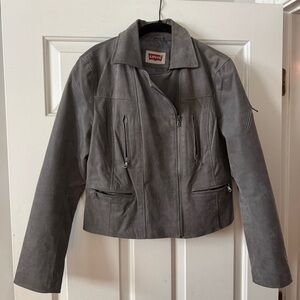 Levi's Charcoal Leather Women's Jacket